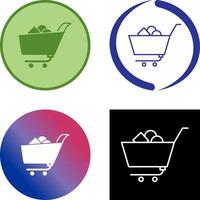 Unique Shopping Cart II Icon vector