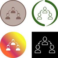 Unique Connected Profiles Icon vector