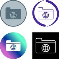 Unique Network Folder Icon vector