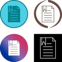 Unique Bookmarked Document Icon vector