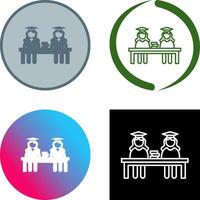 Unique Combined Study Icon vector