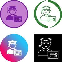 Unique Receiving Diploma Icon vector