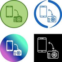 Unique Transfer Images Icon Design vector