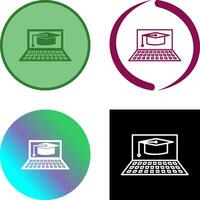 Unique Online Graduation Icon vector