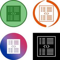 Piece of Code Icon Design vector