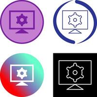 Computer Settings Icon Design vector