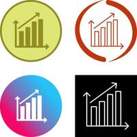 Rising Statistics Icon Design vector