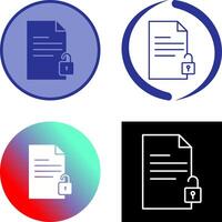 Unlock Documents Icon Design vector