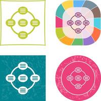 Unique Strategy Connsultation Icon Design vector