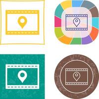 Unique Location Web Advertising Icon Design vector
