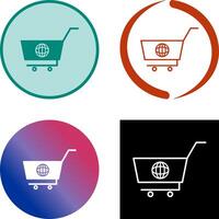 Unique Global Shopping Icon vector