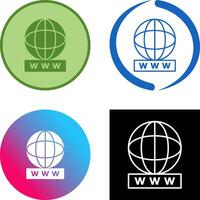 Unique World Wide Web Icon vector
