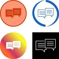 Unique Two Chat Bubbles Icon vector