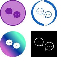 Unique Conversation Bubbles Icon vector