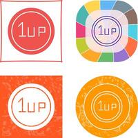 Unique 1UP Icon Design vector