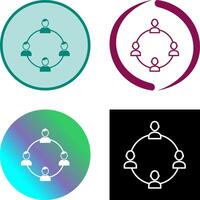 Unique Network Group Icon vector