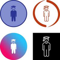 Unique Student Standing Icon vector