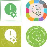 Unique Time Optimization Icon Design vector