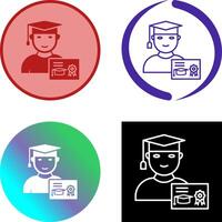 Unique Receiving Degree Icon vector