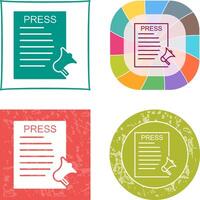 Unique Press Releases Icon Design vector