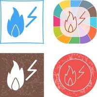 Unique Electricity Fire Icon vector