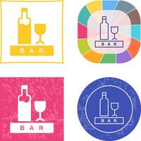 Unique Bar Sign Icon vector