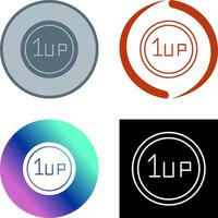 Unique 1UP Icon Design vector