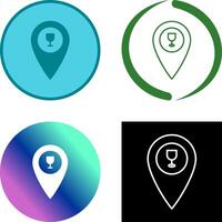 Unique Bar Location Icon Design vector