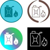 Unique Fuel to Fire Icon Design vector