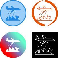 Unique Firefighter Plane Icon Design vector