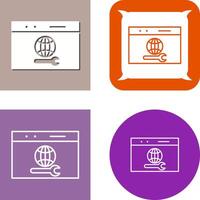 Unique Web Support Icon vector