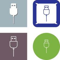 Unique USB Cable Icon Design vector