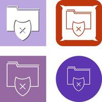 Vulnerable Folder Icon Design vector