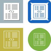 Piece of Code Icon Design vector