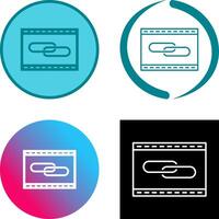 Unique Link Optimization Icon Design vector