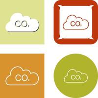 Carbon Dioxide Icon Design vector