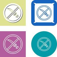 No Weapons Icon Design vector