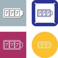 Slot Machine with Sevens Icon Design vector