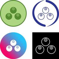 Unique Snooker Balls Icon Design vector