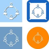 Unique Network Group Icon vector