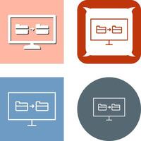 Unique File Sharing Icon vector