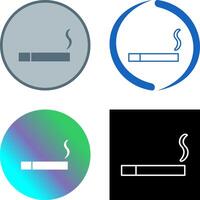 Unique Lit Cigarette Icon Design vector