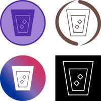 Unique White Russian Drink Icon Design vector