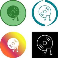 único música discos compactos icono diseño vector