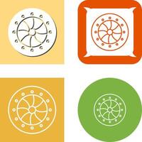 Unique Optical Diaphram Icon Design vector