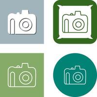 Unique DSLR Camera Icon Design vector