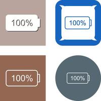 Unique Full Battery Icon Design vector