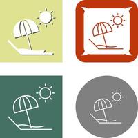 Beach Icon Design vector