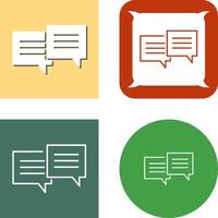 Unique Two Chat Bubbles Icon vector