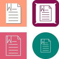Unique Bookmarked Document Icon vector
